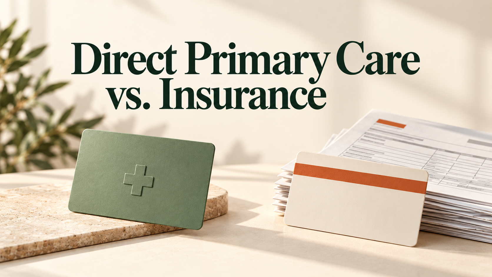DPC Vs. Insurance, cards and paperwork