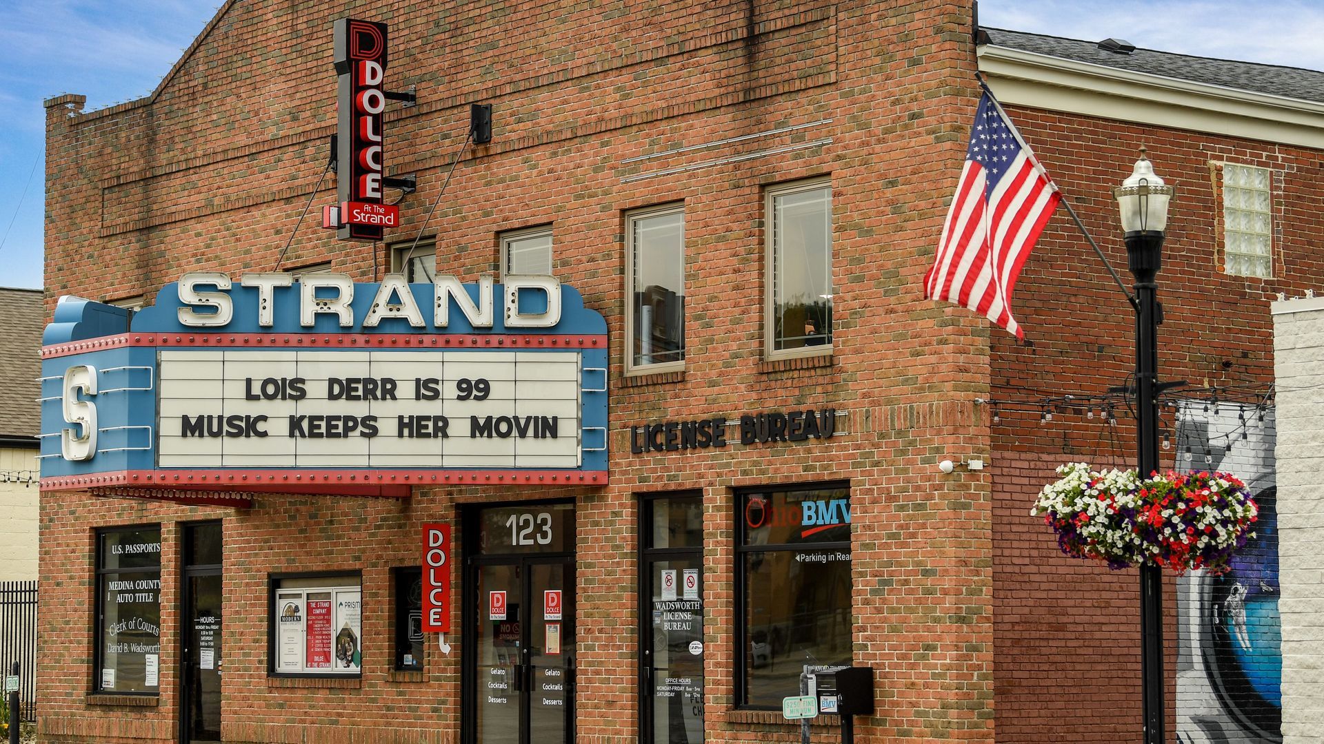 Strand Office and Movie Theater in Wadsworth
