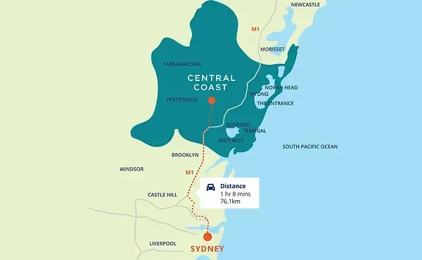 Map Of Our Delivery Area — Serious About Landscape Supplies In West Gosford, NSW
