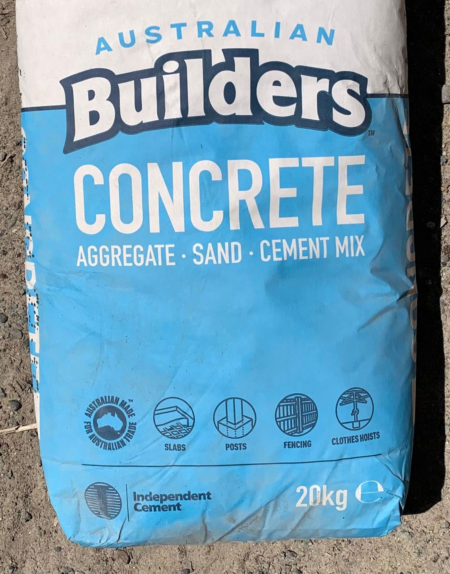 A Bag Of Australian Builders Concrete Aggregate Sand Cement Mix — Serious About Landscape Supplies In West Gosford, NSW