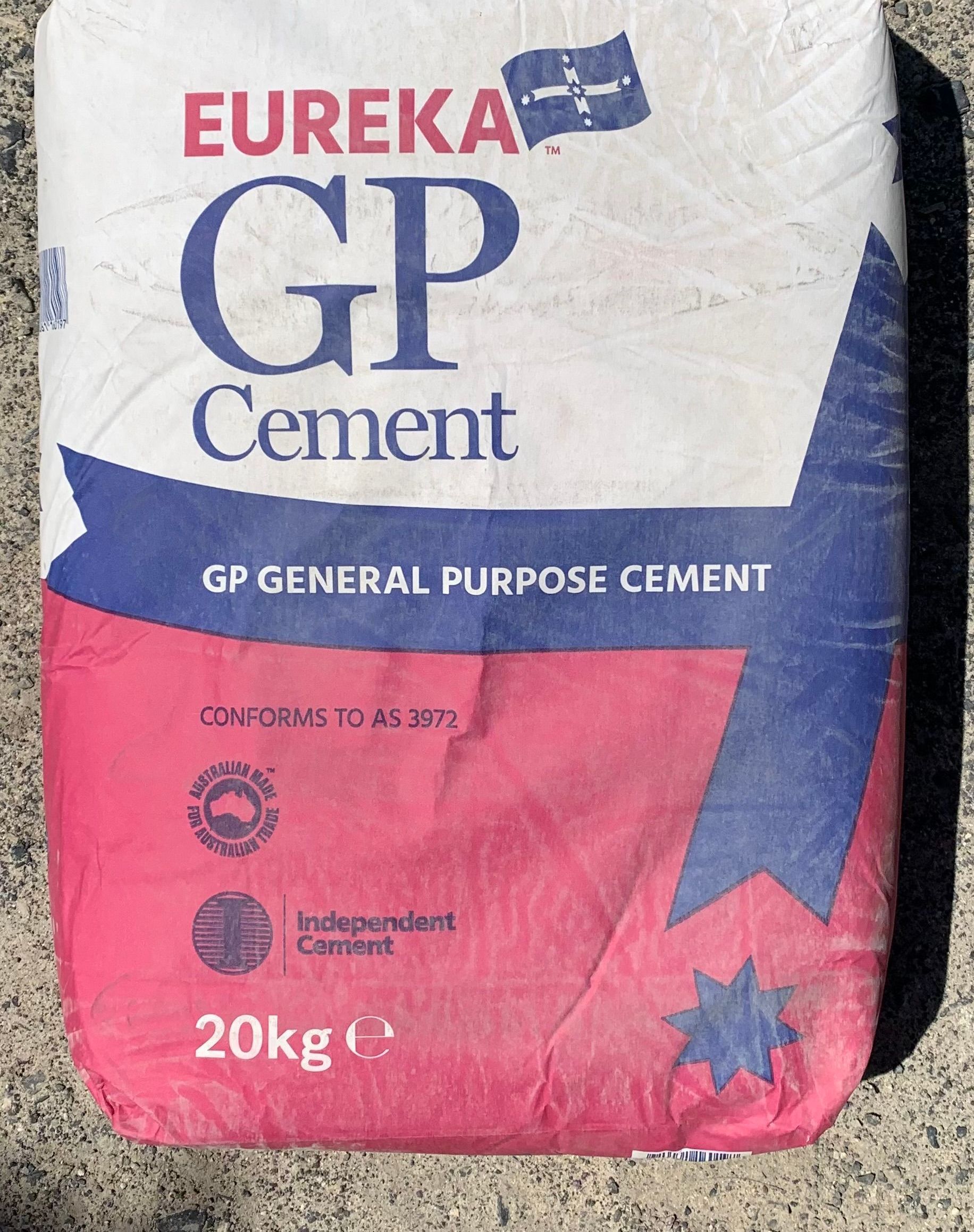 A Bag Of Eureka Gp Cement Sits On A Table — Serious About Landscape Supplies In West Gosford, NSW