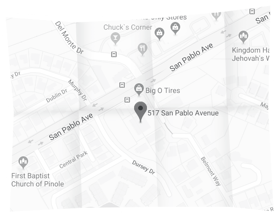 Map view with pins in Pinole. | S.G. Auto Repair