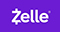 Zelle logo in white text on a purple background | S.G. Auto Repair