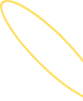 A simple, tilted yellow oval outline on a plain background.