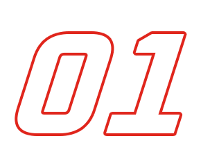 The number 01 is outlined in red on a white background.