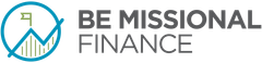 A logo for a company called be missional finance.