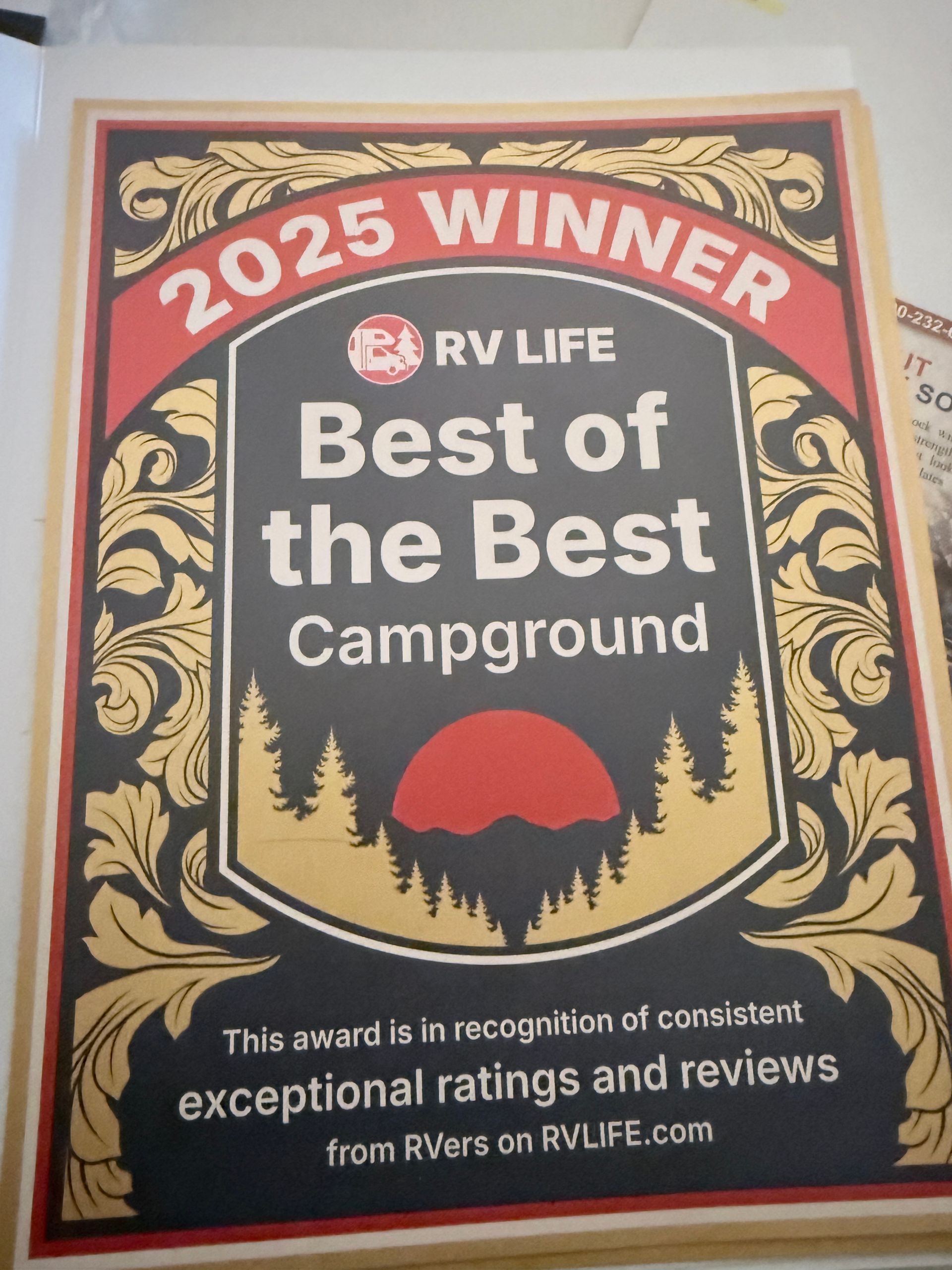Award for Best Campground,