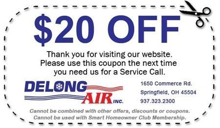 Voucher | Springfield, OH | Delong Air Inc. Voucher | Springfield, OH | Delong Air Inc.