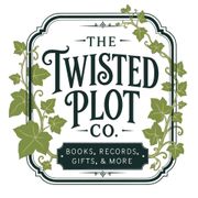 The Twisted Plot & Co. logo: dark green text with ivy, advertising books, records, gifts, and more.