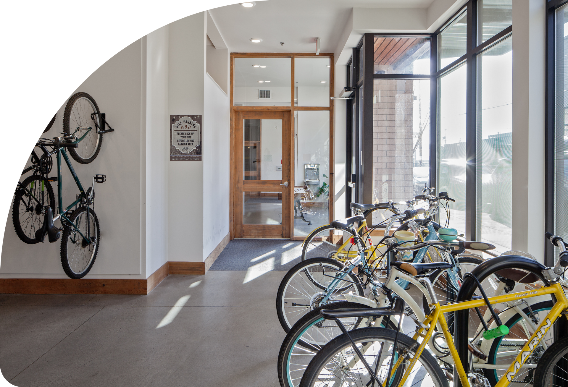 Bike rack area at Goat Blocks.