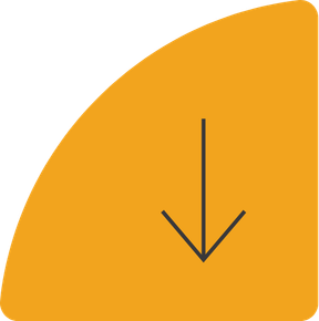 Orange rounded-square icon with a black downward arrow