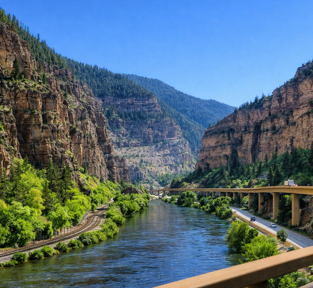 Glenwood Canyon in Glenwood Springs, CO Glenwood Canyon in Glenwood Springs, CO