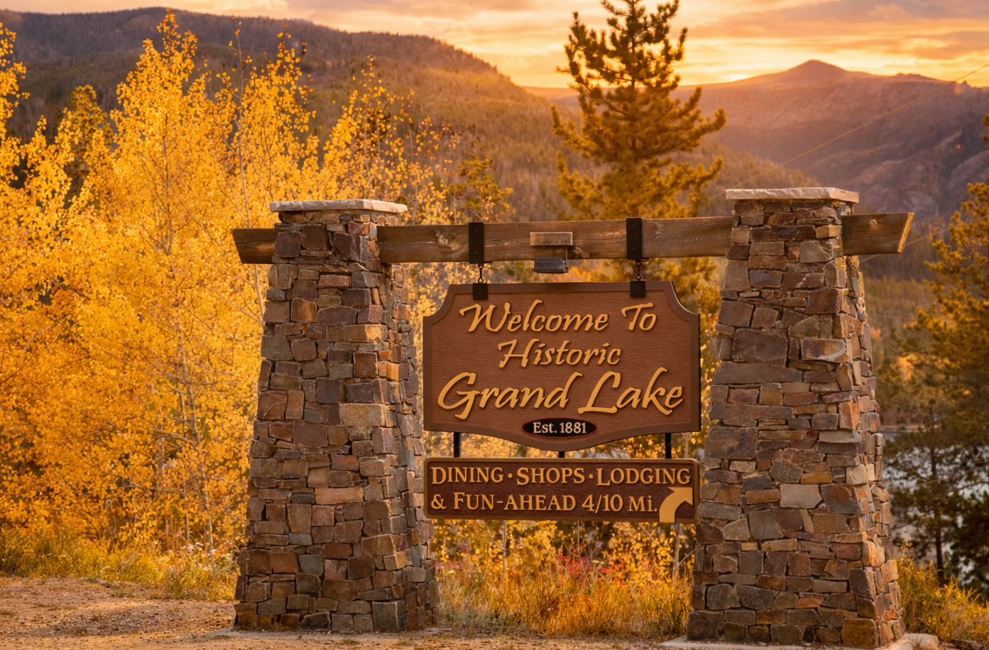 Grand Lake, CO sign Grand Lake, CO sign