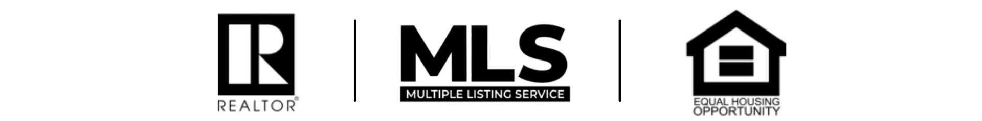 Realtor, MLS, and Equal Housing Opportunity logos side-by-side.