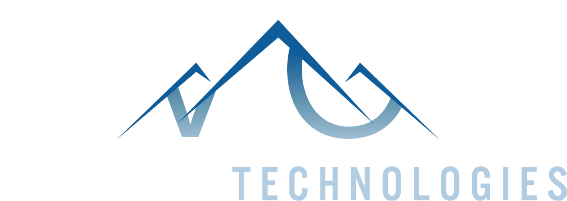 A logo for a company called technologies with a mountain in the background.