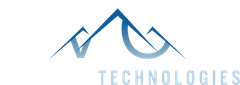A logo for a company called technologies with a mountain in the background.