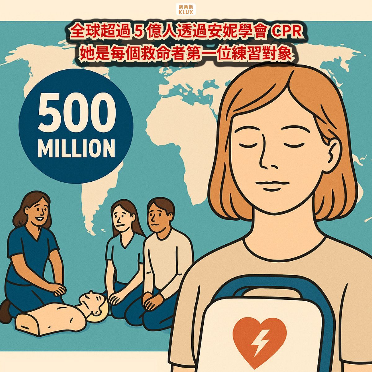5億人透過安妮學CPR