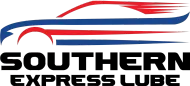Southern Express Lube logo in red, blue, and black with stylized car graphic
