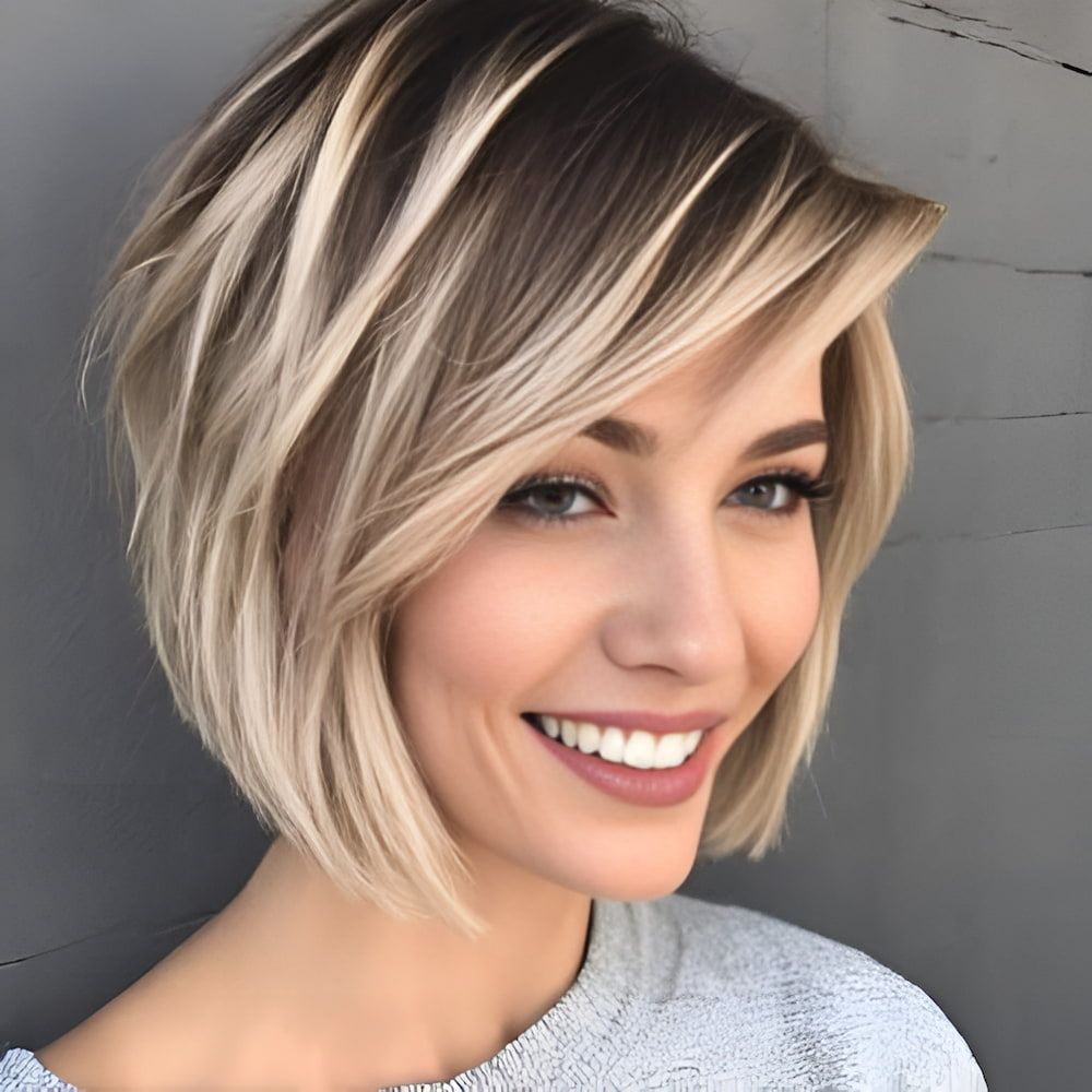 A Woman With Short Blonde Hair is Smiling —  L'Auranda Hair Salon In  Evan St. Mackay, QLD