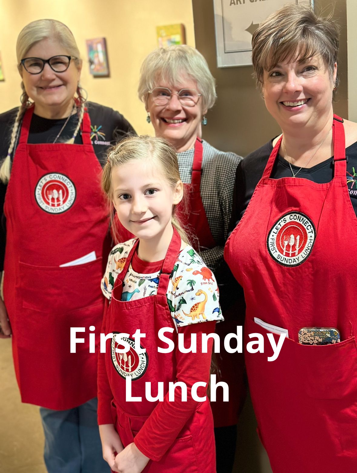 First Sunday Lunch link. Picture of people in First Sunday Lun