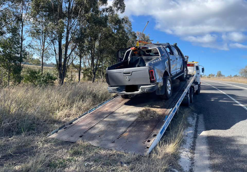 4WD Pick Up Accident in the Forest — Trade & General Towing in Charlestown, NSW