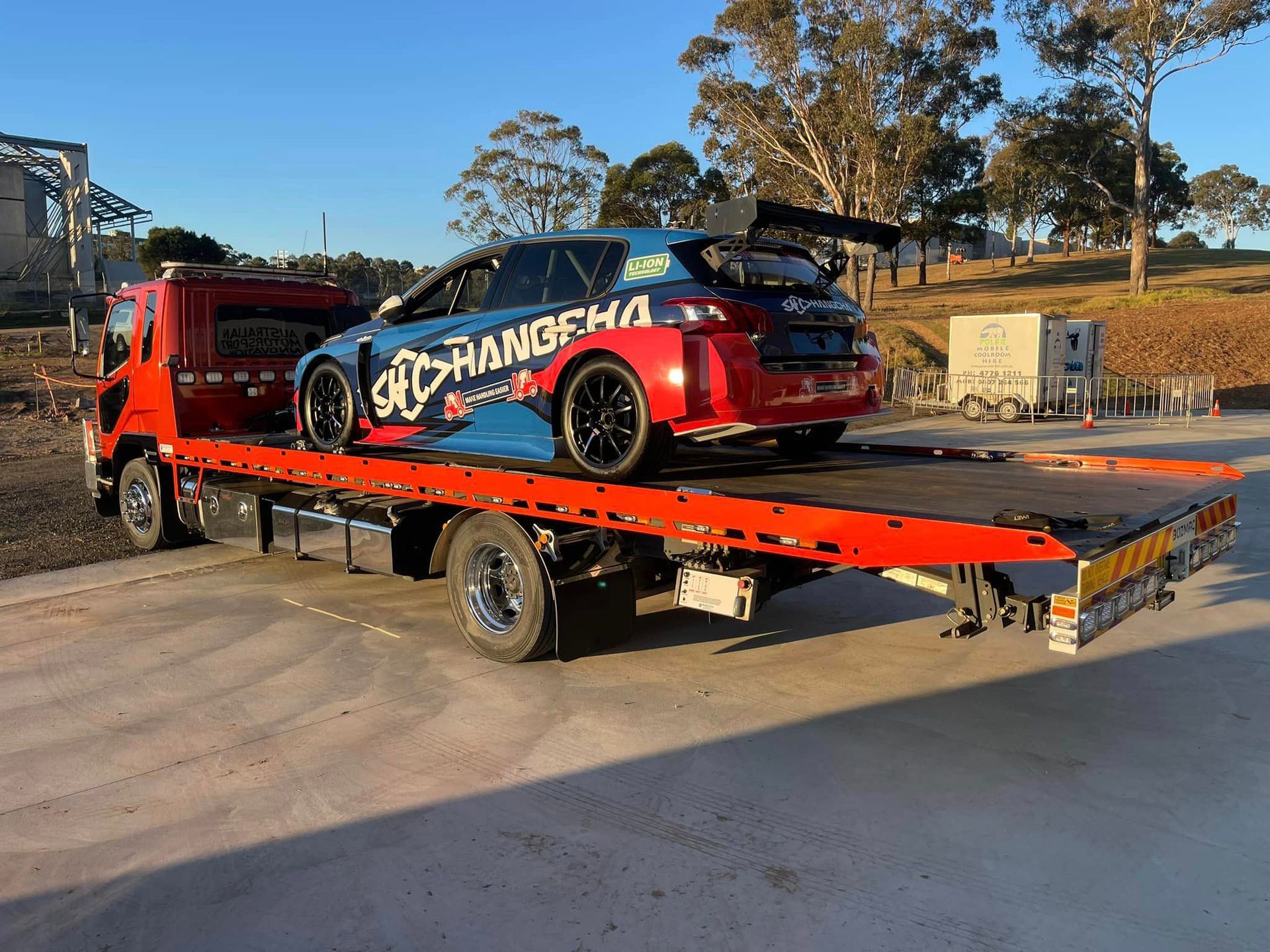 Astra TCR On The Red Towing Truck Back View — Trade & General Towing In Lambton, NSW
