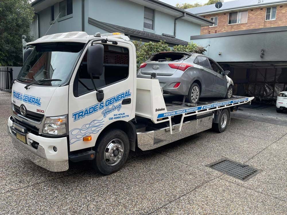 Hyundai Car Towing — Trade & General Towing In Sandgate, NSW