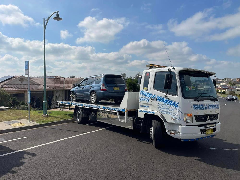 Old Model Subaru Forester Crash on the Residential Home — Trade & General Towing in Wallsend, NSW