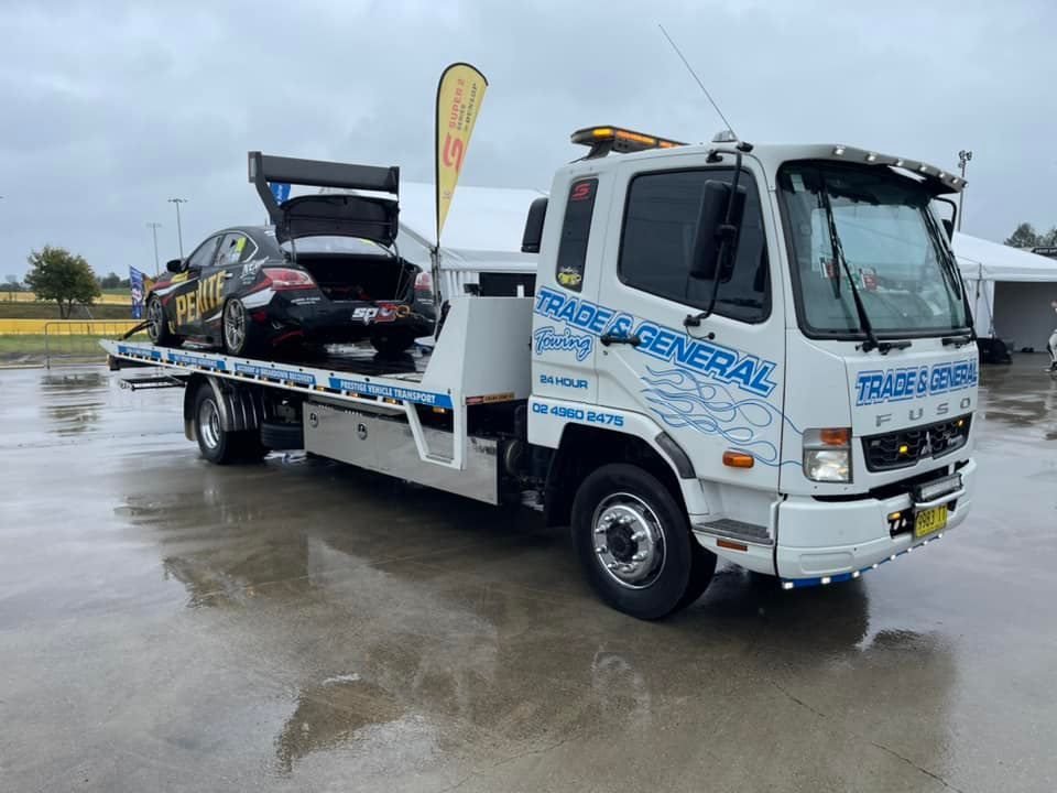 Penrite Racing Car — Trade & General Towing in Newcastle, NSW