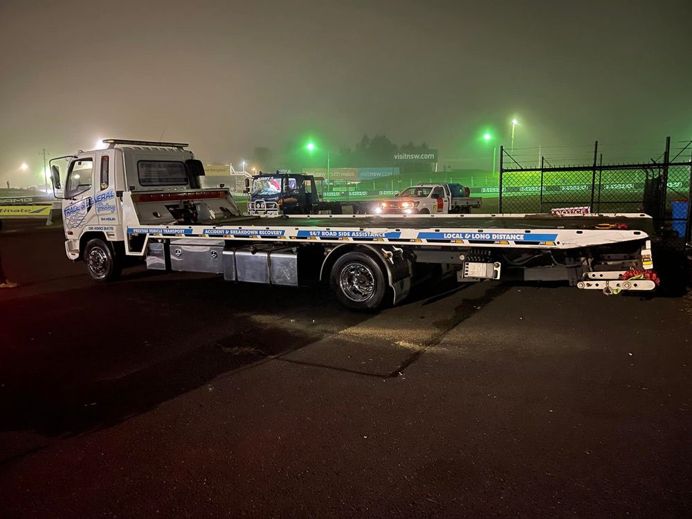Towing Truck at Night — Trade & General Towing in Raymond Terrace, NSW