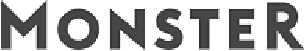The word monster is written in black on a white background.
