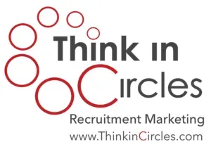A logo for think in circles recruitment marketing