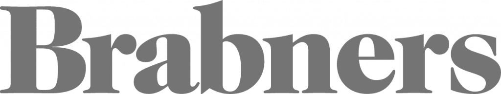 The word brabners is written in black and white on a white background.