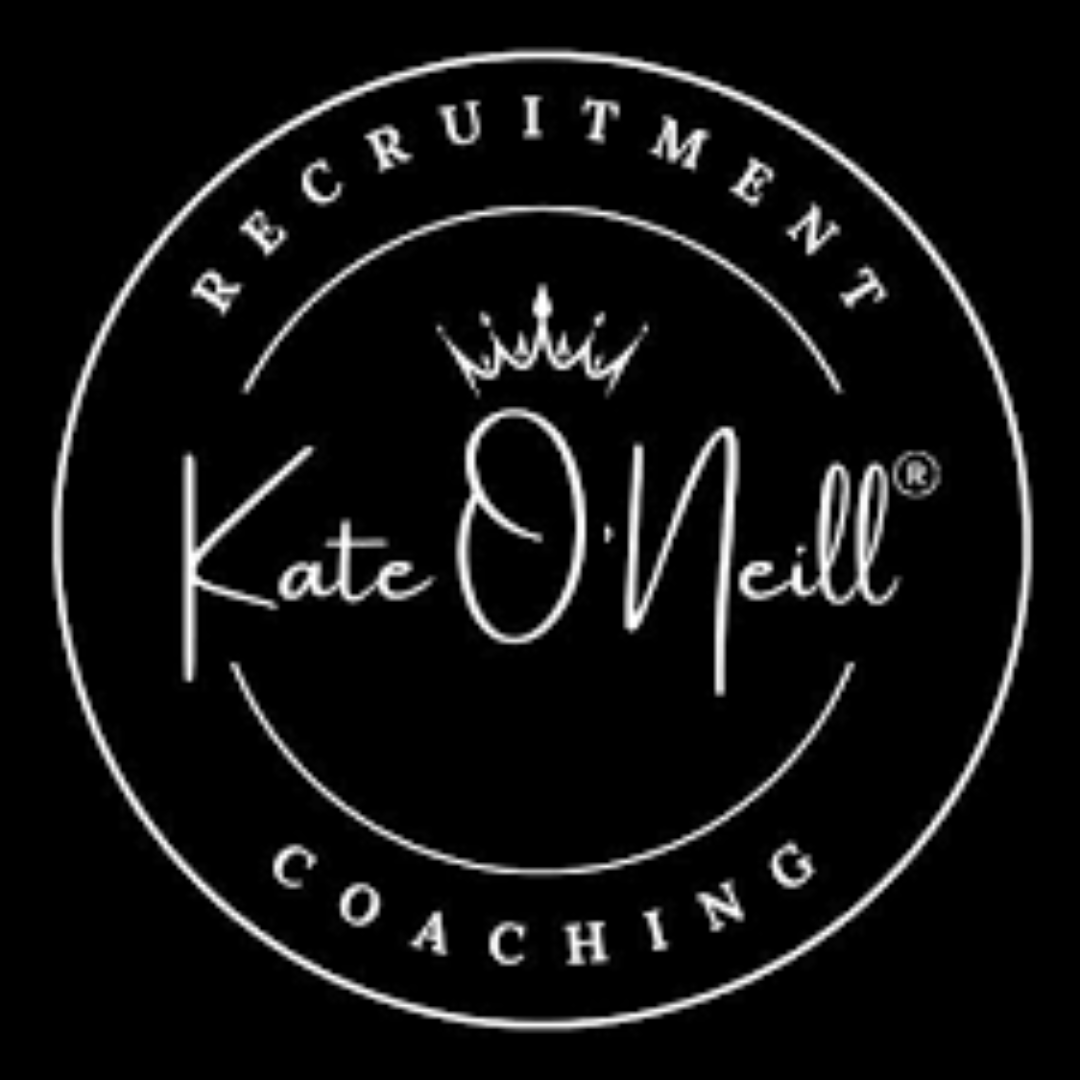 A black and white logo for kate o'neill coaching