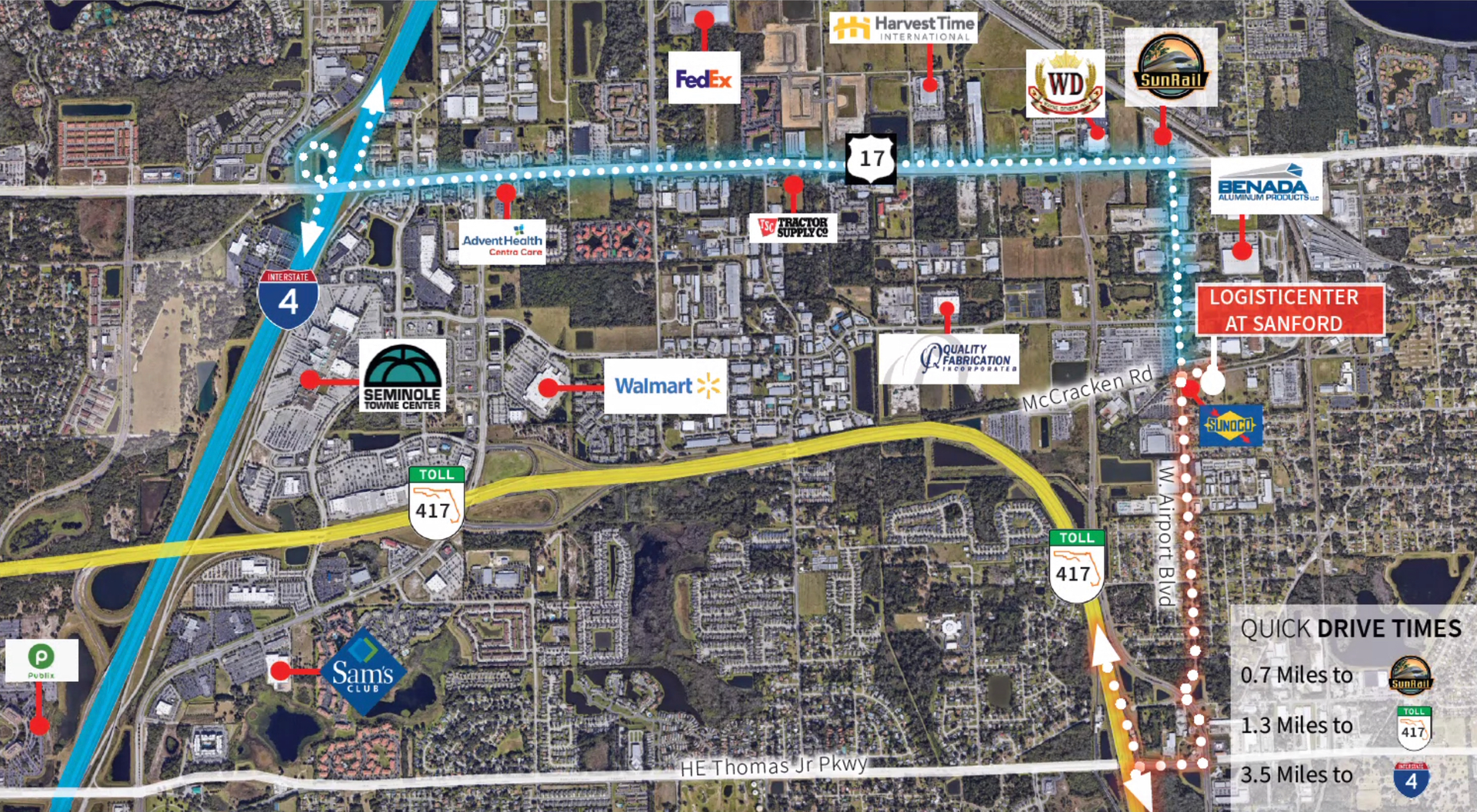 W AIRPORT BLVD SANFORD, FL 32771 Site Plan preliminary design by Steep Capital