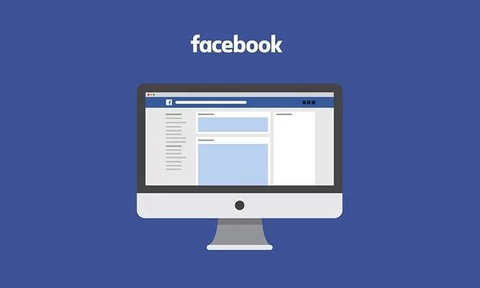 a computer monitor with facebook on the screen