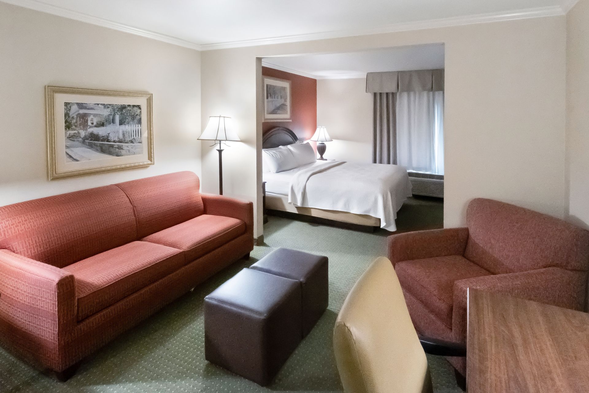 hotel room king bed
