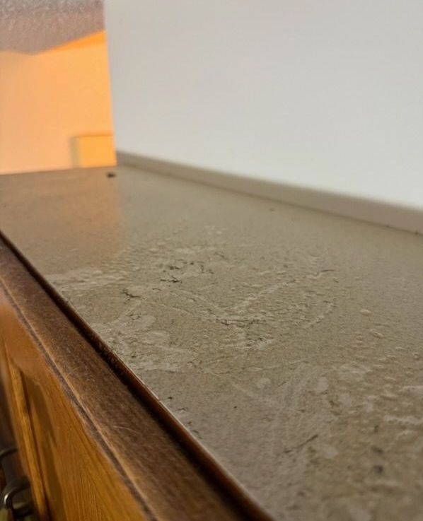 A close up of a counter top in a kitchen.