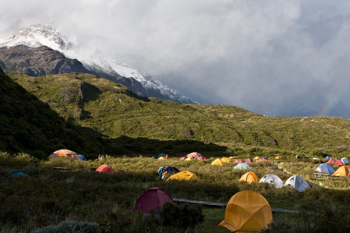 Trekking, Backpacking, Patagonien, Argentinien, Chile, Südamerika, Hielo Sur, Feuerland, Torres del Paine, Zeltlager, Camp