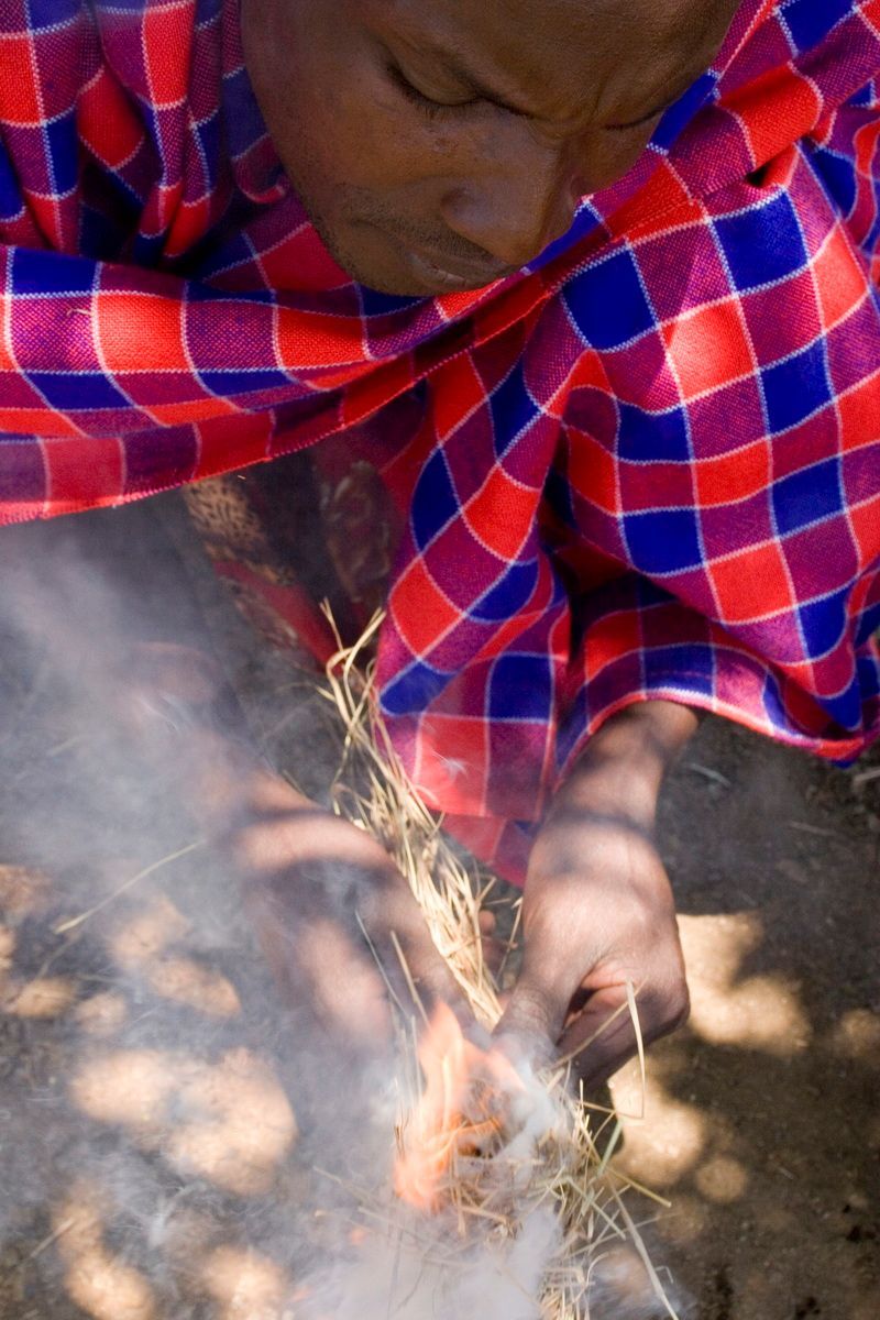 Ostafrika, Tansania, Kenia, Safari, Masai Mara, Massai, Feuer