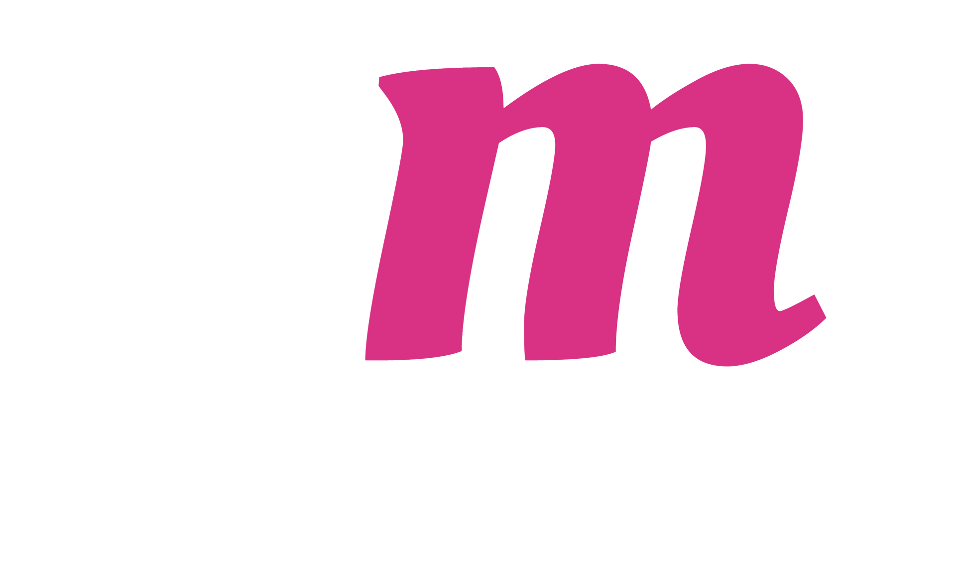Caractère « m » minuscule rose.