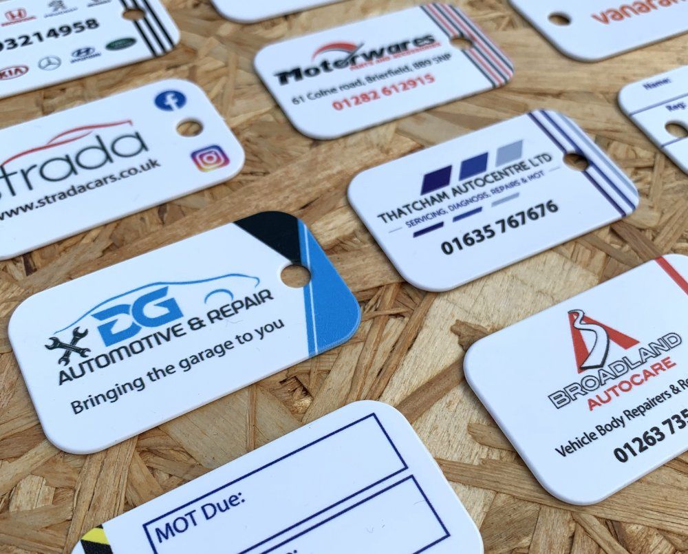 Keyrings printed in Full Colour Motor Trade Promotional Keyrings Uk