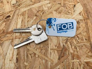 Printed Fob Keyrings Made in the UK Personalised Key Rings for your Business