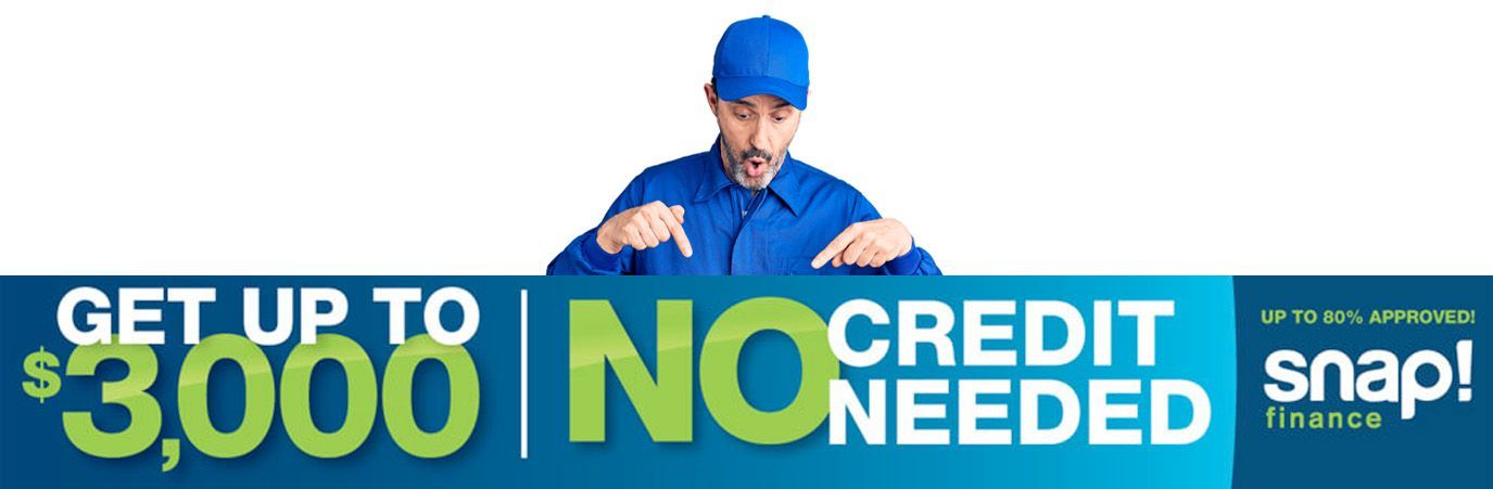 A sign that says get up to $ 3,000 no credit needed