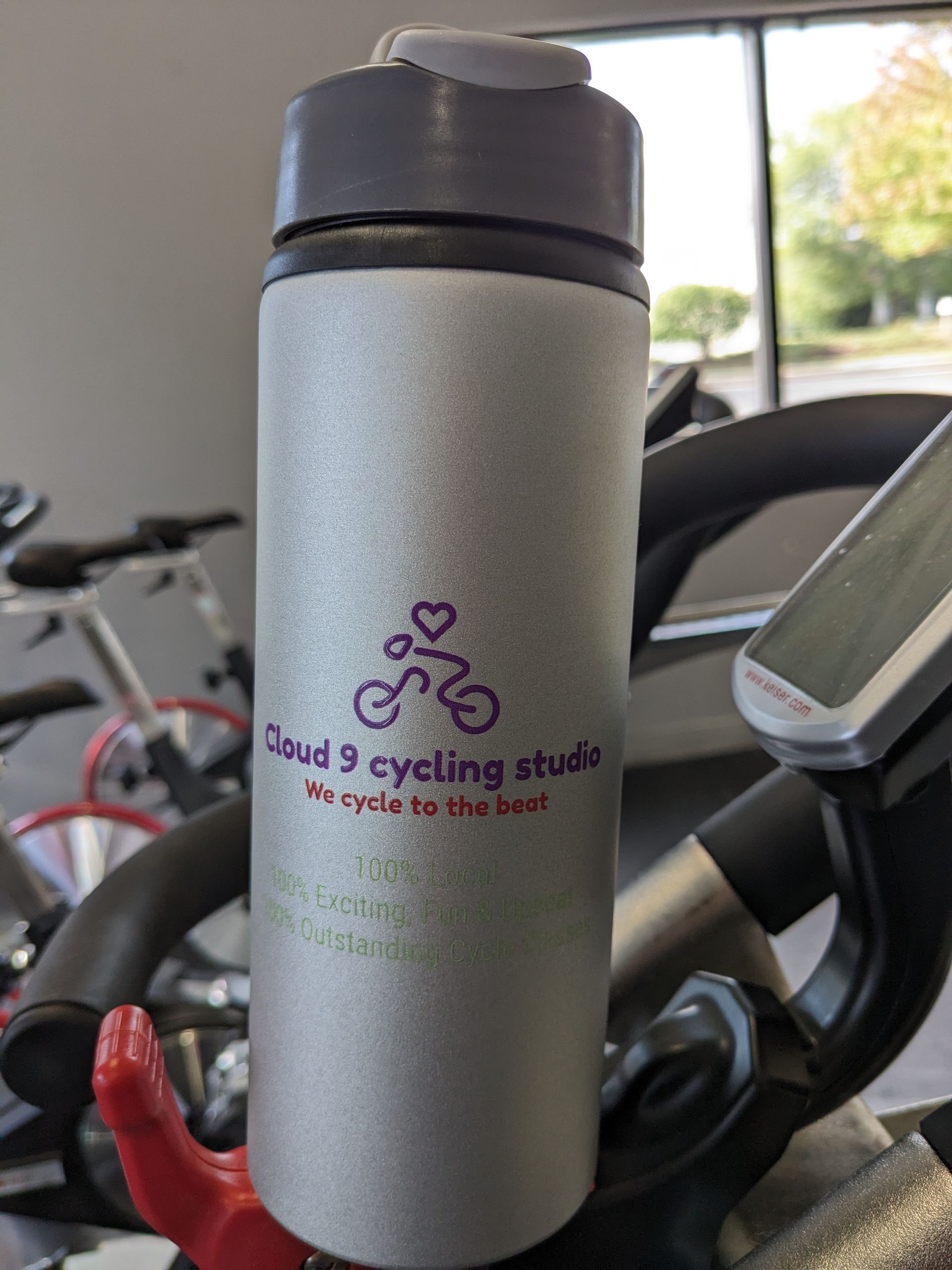 24 oz. Silver aluminum water bottle (Branded)