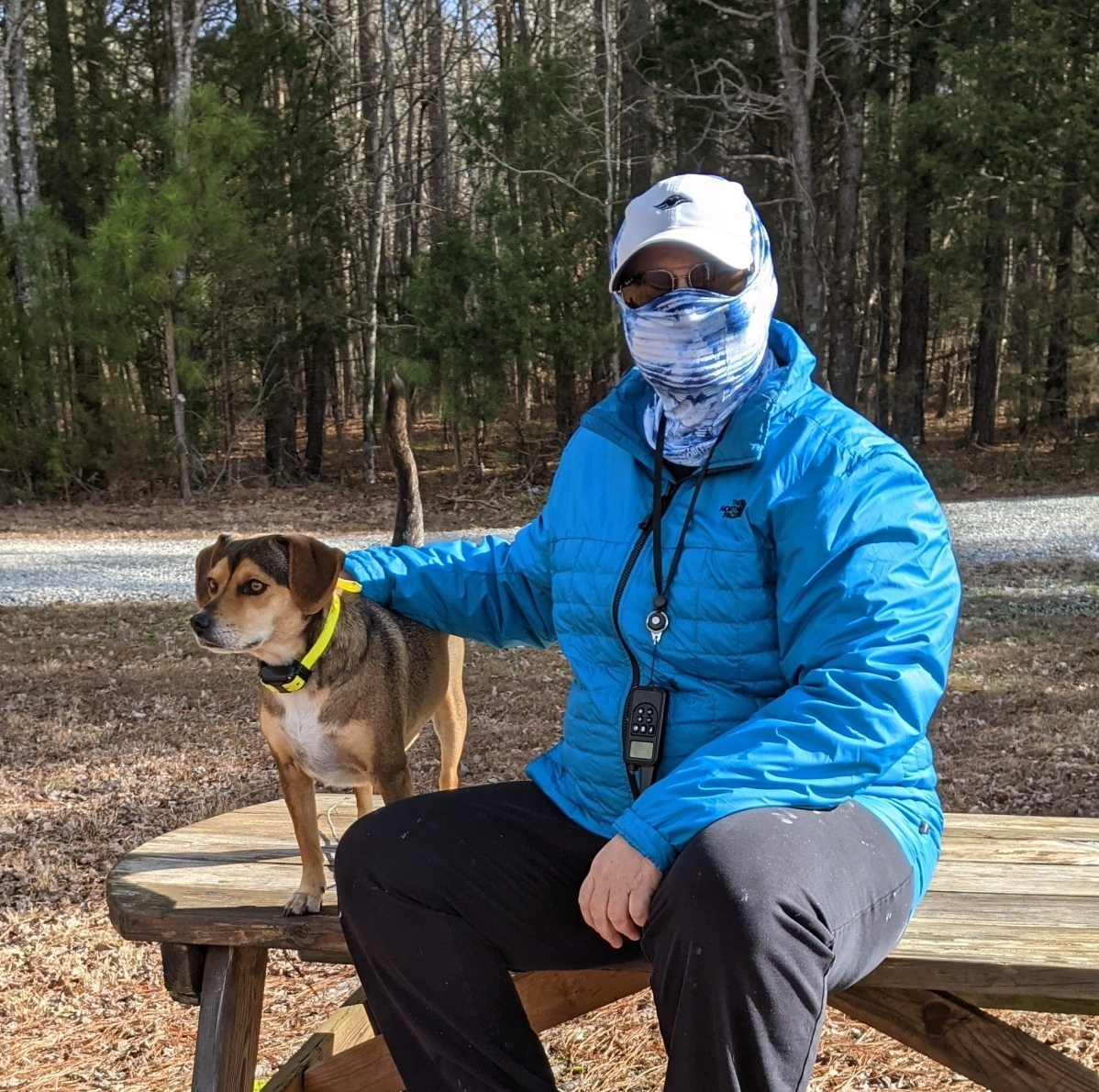 picture of lily ann fenwyn and annie sitting on a picnic table