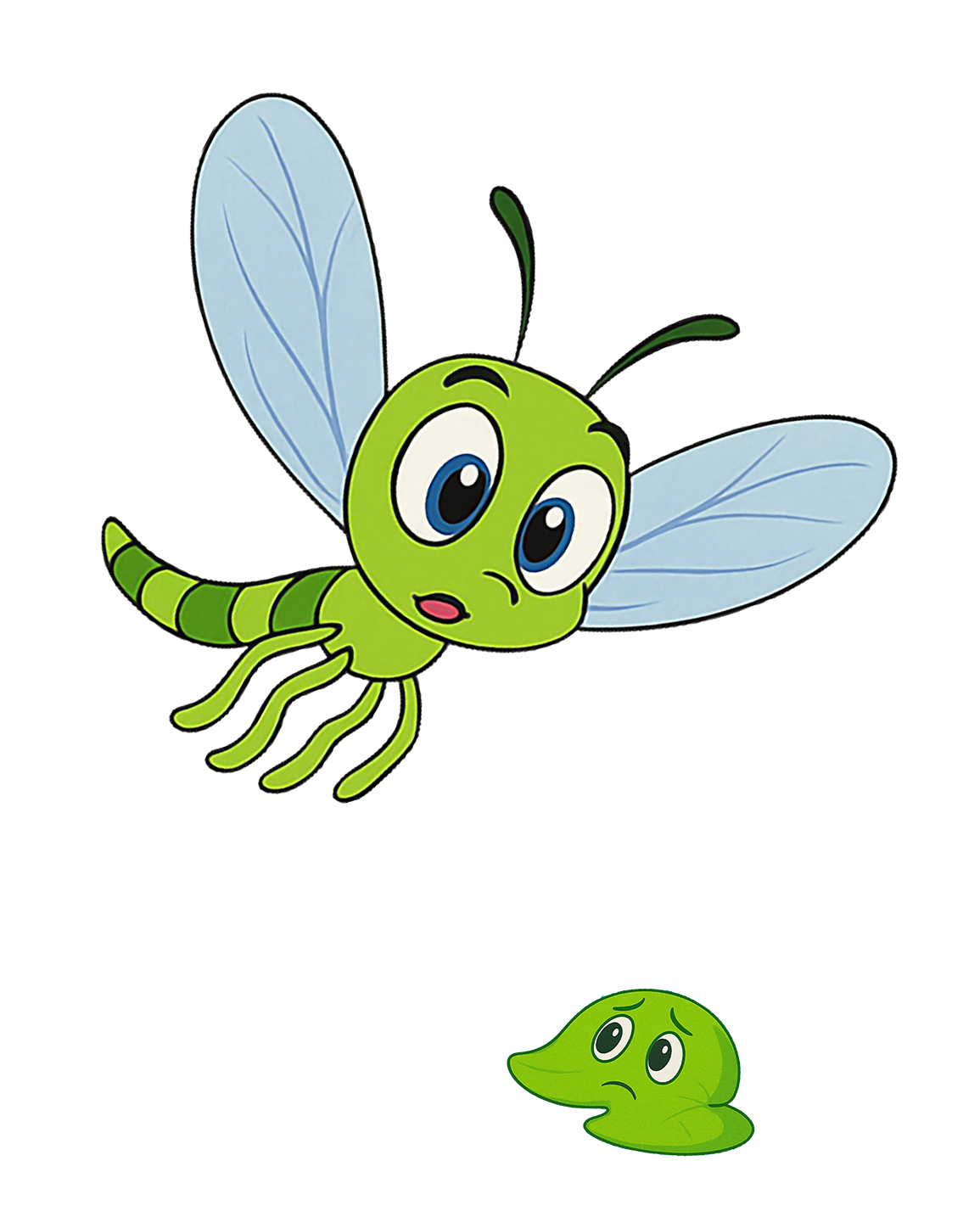 drawing of ripplefly looking perplexed