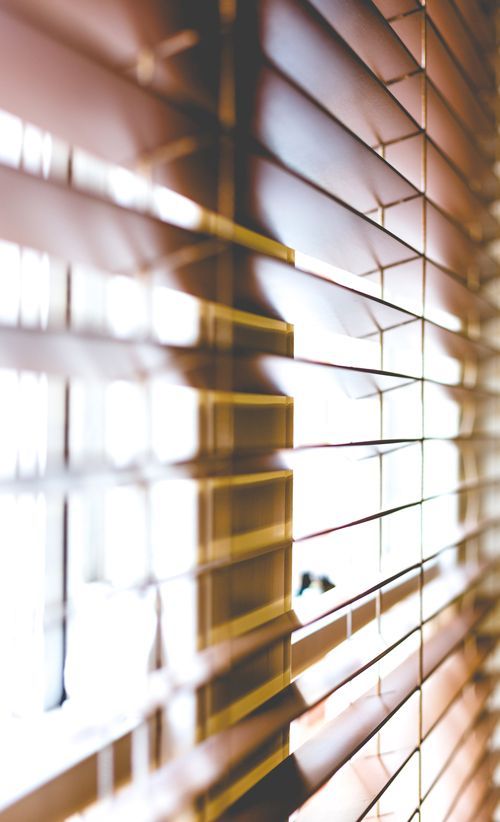 Close-up of custom blinds installed by the Econo Glass Systems team in Louisville, KY