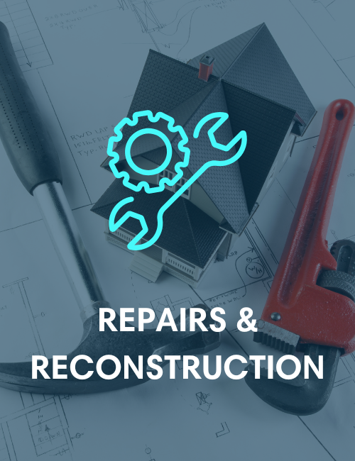 Wrench & Gear Icon for repairs and reconstruction