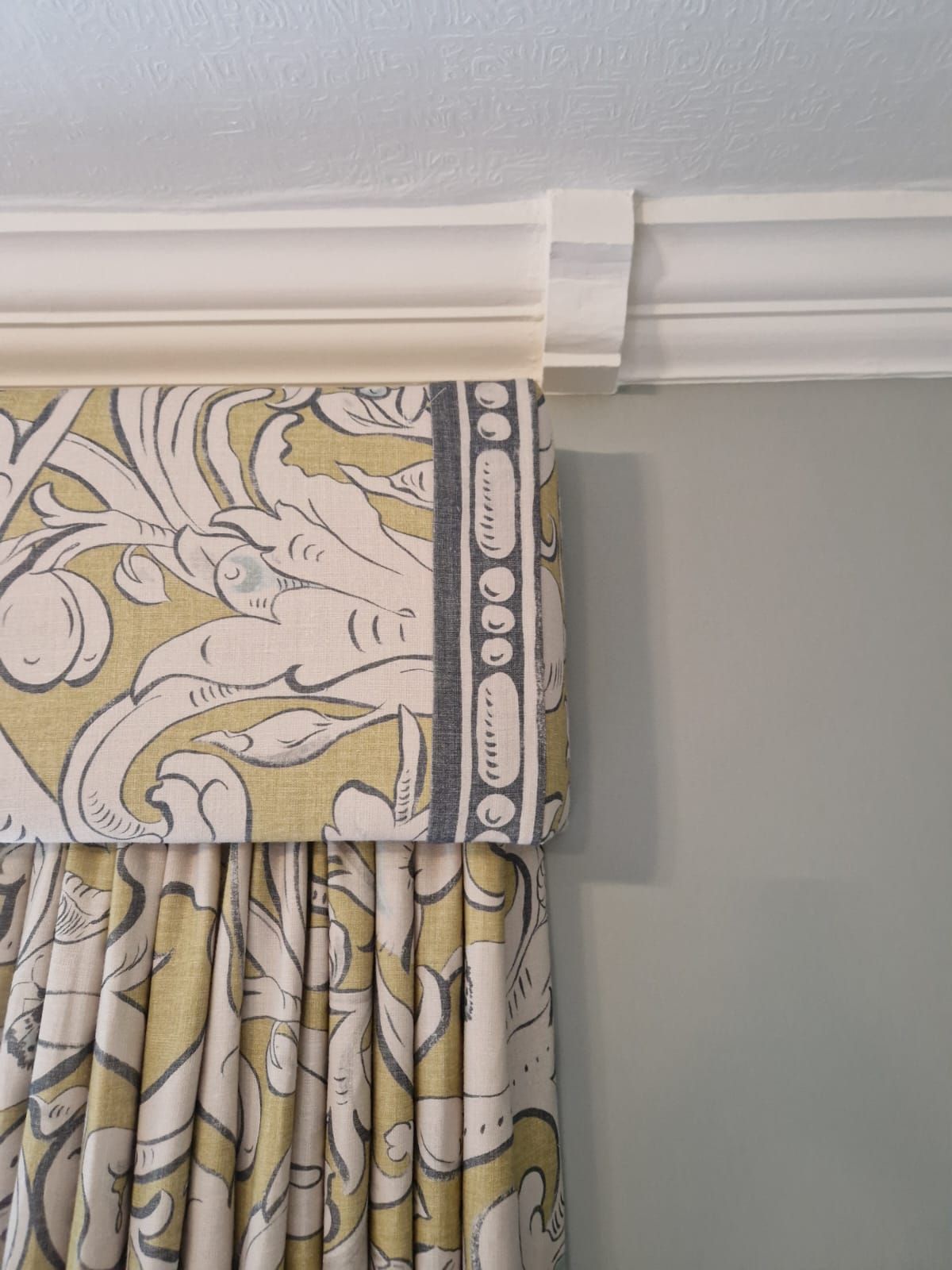 Curtain pelmet from Copperdoor Interior Design